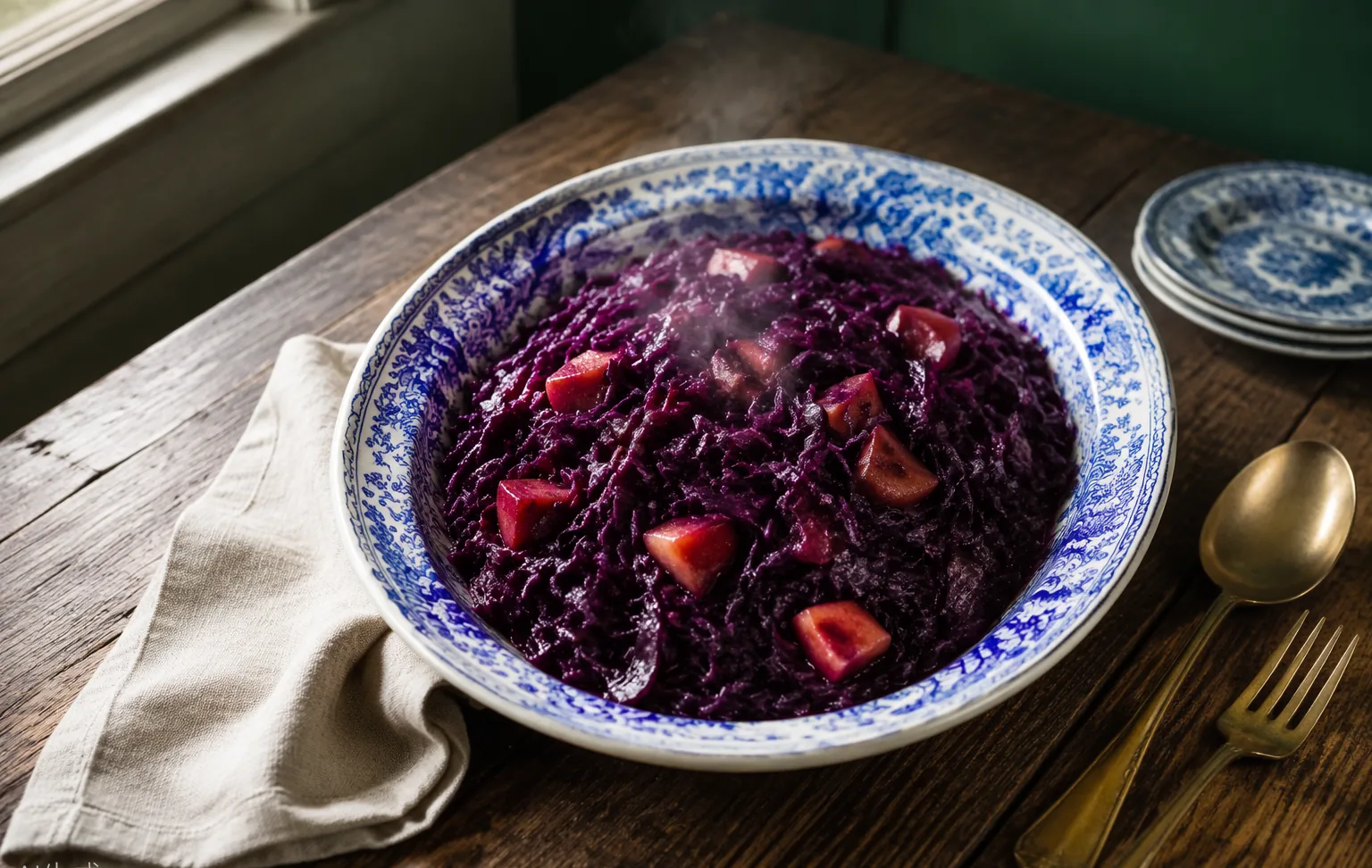Braised Red Cabbage with Apple