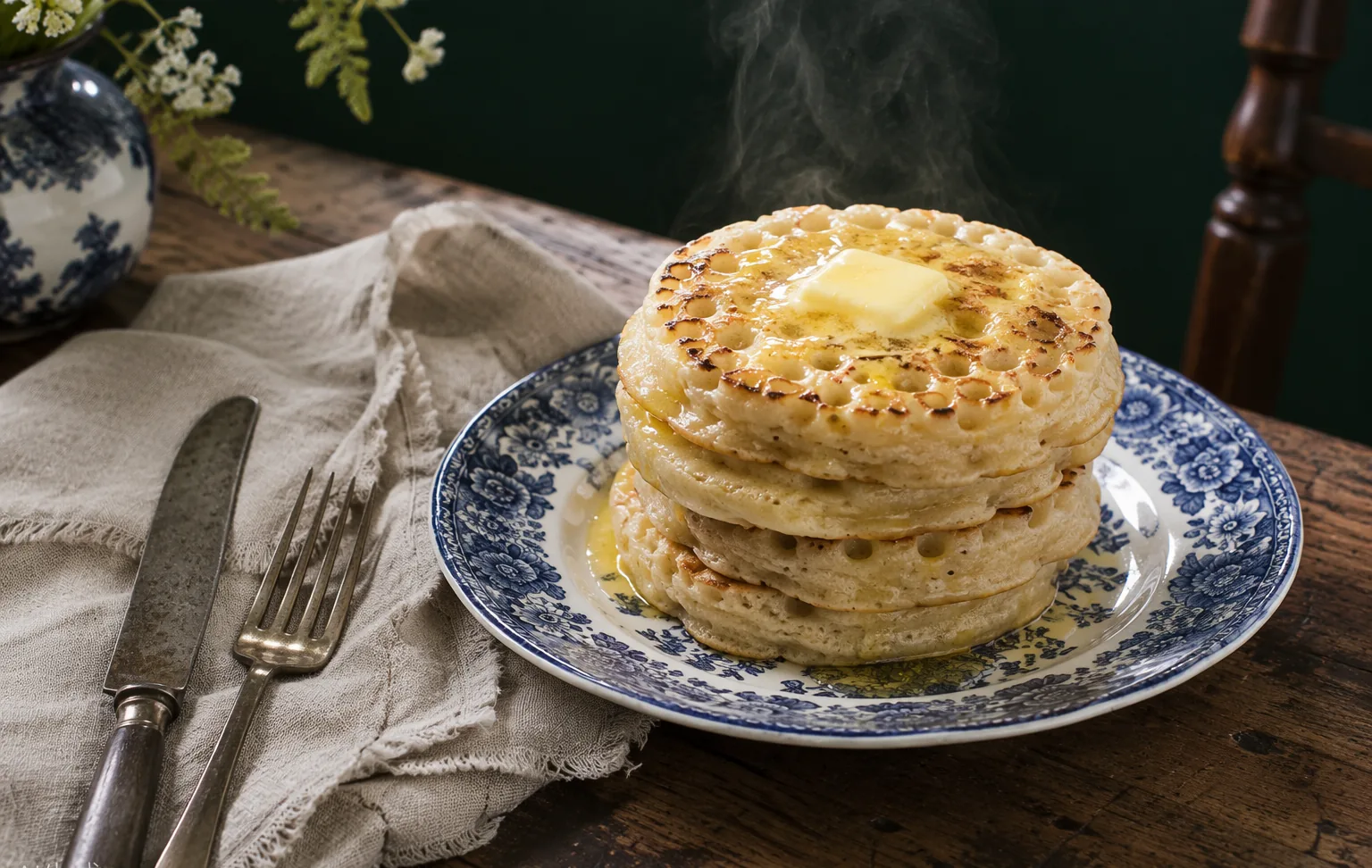 Crumpets with Salted Butter