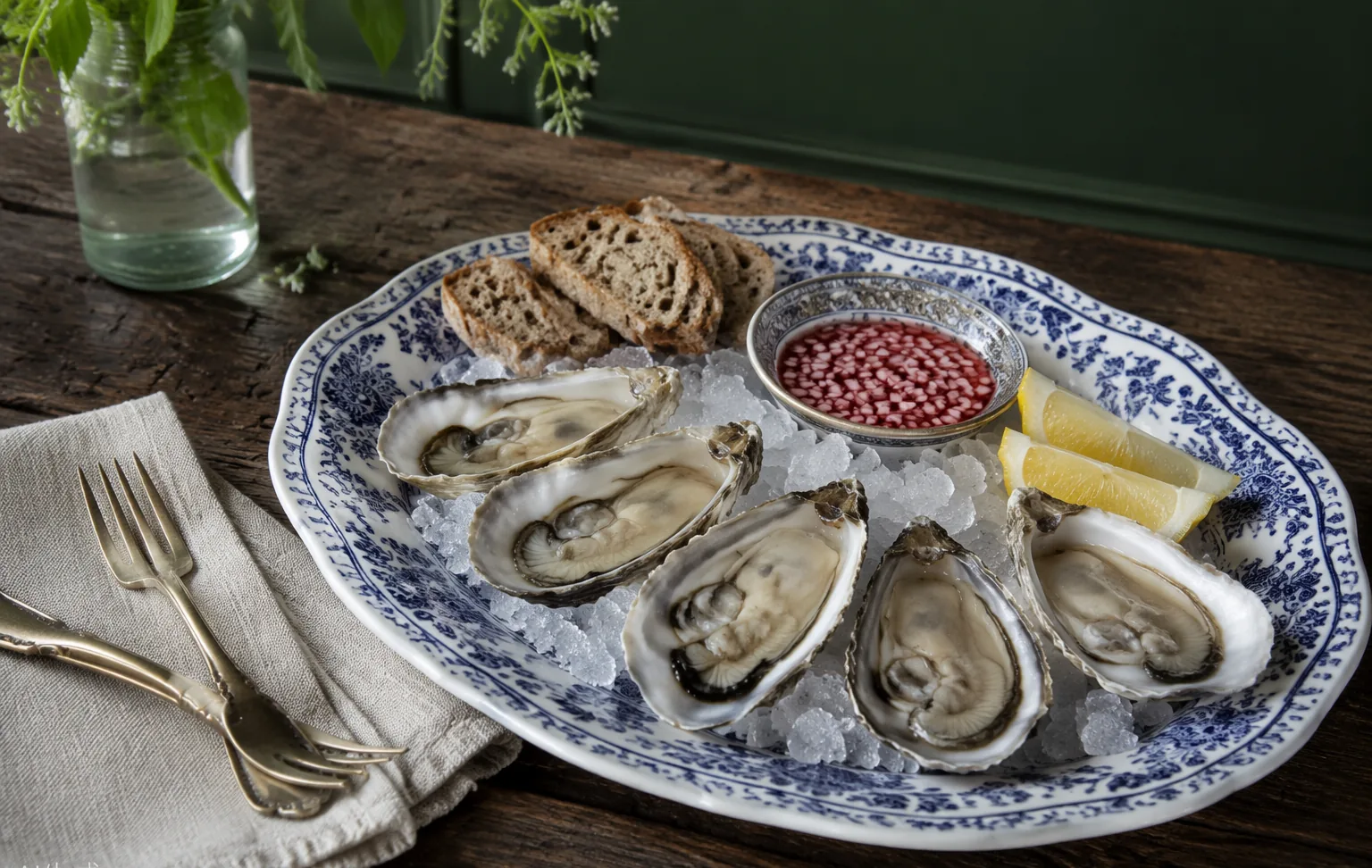 Whitstable Oysters with Shallot Vinegar